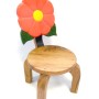 Childrens Chairs in Various Types: Simple Wooden Childrens Chairs Floral Back Minimalist Furniture