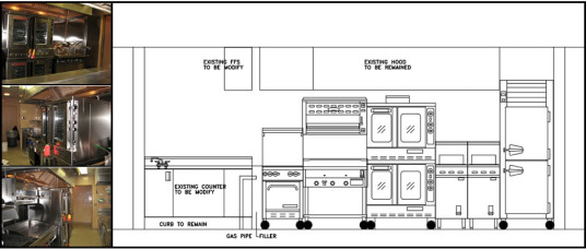 Small Commercial Kitchen Design Blue Print Floor Plan Layout