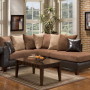 Small Sectional Sofa for Completing the Need of Furniture in Small Space: Small Sectional Sofa Brown Color Classic Design Dashing Living Room Interior