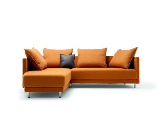 Stunning Modern Style Rolf Benz Sofa Orange Color Design Ideas