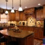 Commercial Kitchen Design of Dirties: Wonderful Classical Kitchen Lighting Design Wooden Style Cabinets