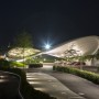Autostadt Roof and Service Pavilion by GRAFT: Autostadt Roof And Service Pavilion Night View