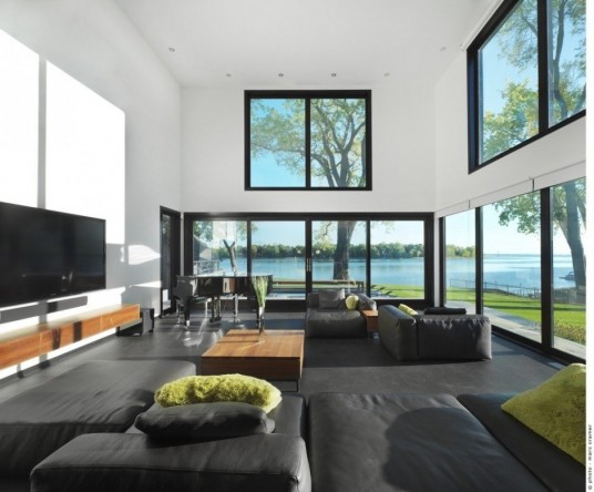 Bord-du-Lac House Design Living Area
