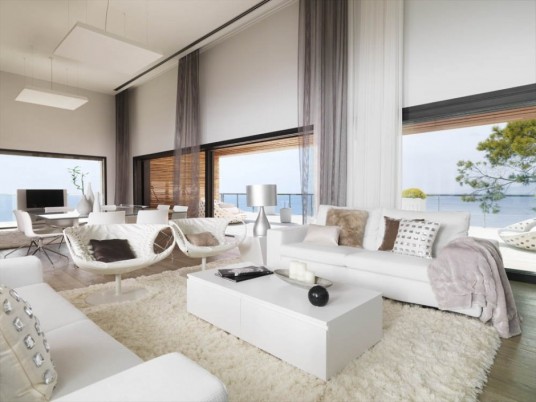 Pure White Design Living Area