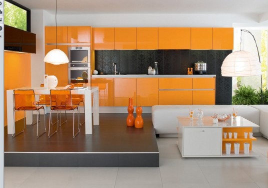 orange home interior design