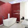 Cool White Interior Design for Your Home: Nice Decorating With White Accent Wall Color Bathroom