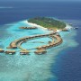 Excellent Beach Hotel Style in Maldives with Beautiful Beach: Beautiful Maldives Resort Birdseye