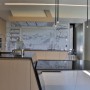 Modern House Design By A-Cero Architects: Kitchen Incorporating Comic Mural Covering The Center Wall By A Cero Architects