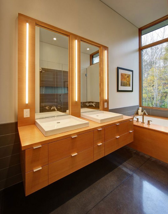Modern Bathroom Home Desig By  Anik Péloquin Architects