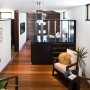 Wood Interior Design in Beach House: Modern Wooden Interior Beach Home Living Area Design