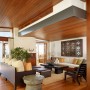 Wood Interior Design in Beach House: Modern Wooden Interior Beach Home Livingroom Design