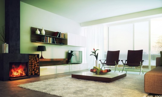 Ultramodern Clean Living Room Decoration