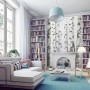 Wall Murals Ideas with Several Revealed Themes For Winter: Stunning Wall Mural For Winter Designed In Forest Theme Design Used For White Living Room With White Bookcases