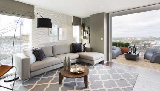 Contemporary Living Room Interior Home Duplex
