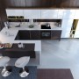 Contemporary Kitchen Interior Design With Elegant Color Combination: Contemporary Kitchen Interior With A Relaxed Atmosphere