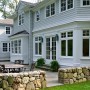 Classic Colonial House Design to get Natural and Relaxed Look: Exterior Patio Of Colonial House Design