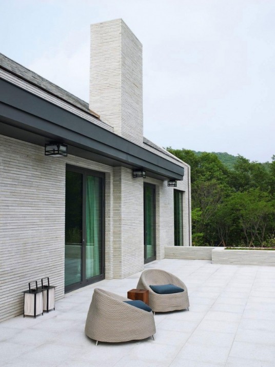 Exterior Patio Design in Asia Private House