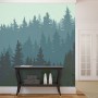 Wall Murals Ideas with Several Revealed Themes For Winter: Forest Wall Mural Ideas For Living Room