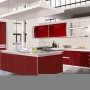 Contemporary Kitchen Furniture Using The Styles Of 2014: Red And White Modern Kitchen Design