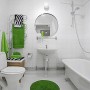 Simple and Minimalist Apartment Decorating Ideas: Apartment Bathroom Decoration Ideas With White And Green Theme