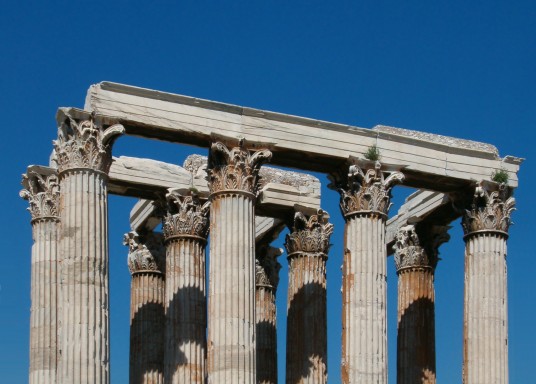 Corinthian Columns The Temple Of Zeus Athens